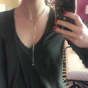 Long plunge necklace